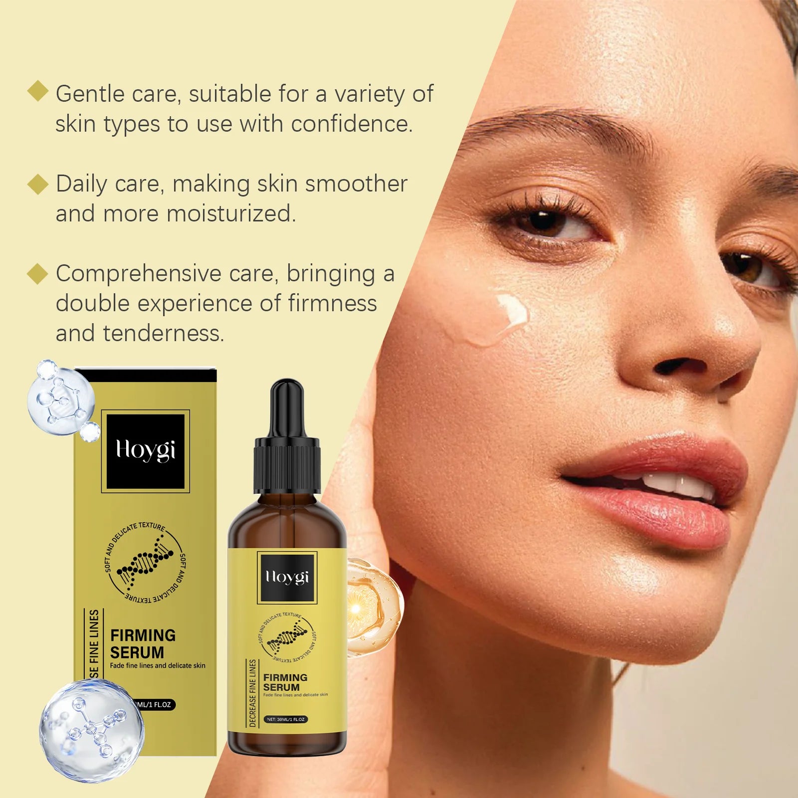 Hyaluronic Acid Wrinkle Serum Vitamin E Firming Facial Essence Repair Elasticity Reduce Dark Spot Hydrating Anti Aging Skin Care