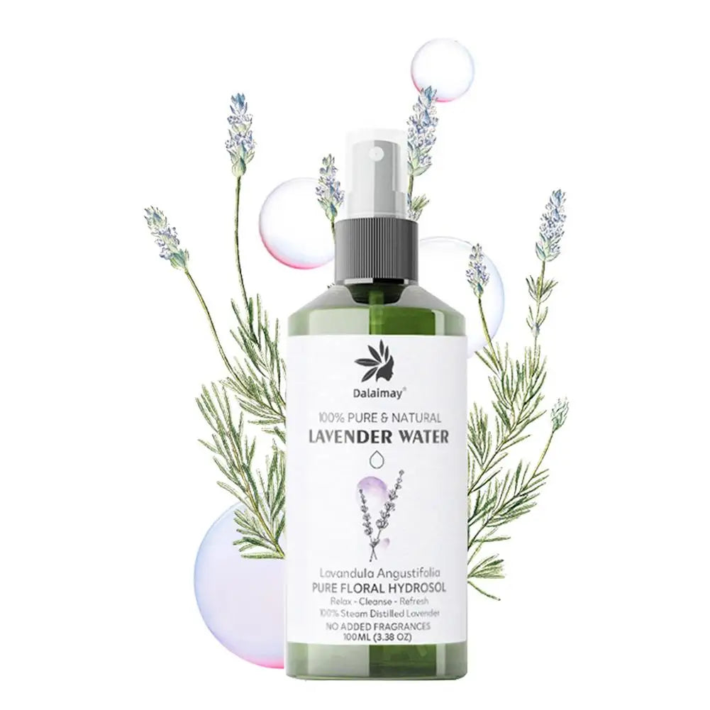 Lavender Floral Water 3.4 Fl Oz Organic Pure Natural Lavender Water Hydrosol for Hydration Hydrating Face Mist Facial Toner Mo