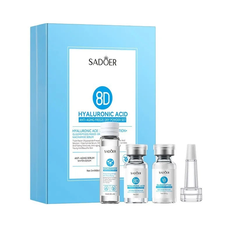Hyaluronic Acid Wrinkle Whitening Freeze Dried Powder Set Pore Shrinking Hydration Brightening Anti-Aging Anti-Wrinkle Skincare