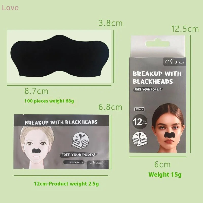 Nose Strips For Blackheads Acne Removal Instant Pore Unclogging Mask Deep Cleansing Nose Clean Patch Beauty Skin Care Treatment