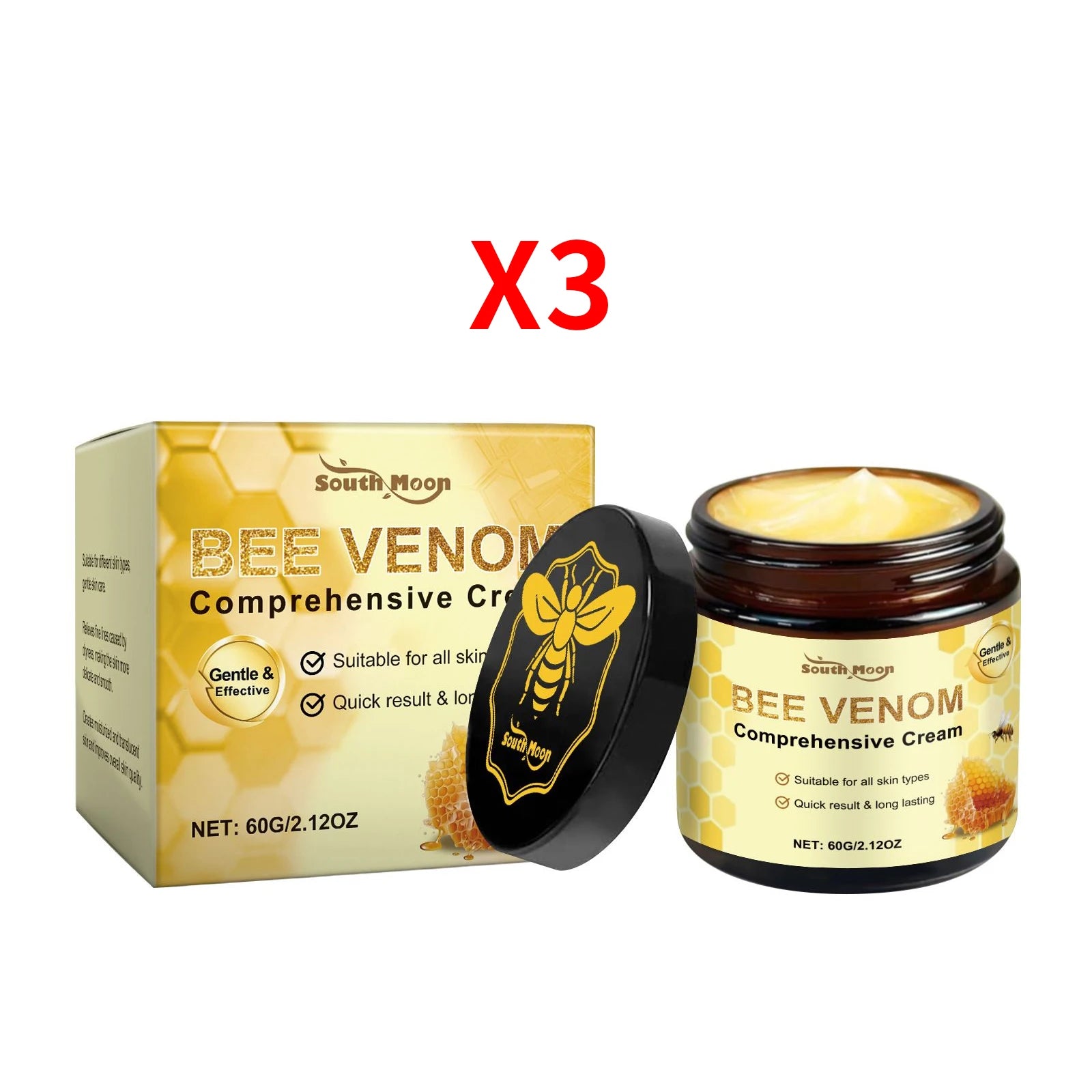 Bee Venom Face Cream Moisturizer Nourish Dryness Skin Firming Repair Damaged Skin Strengthen Barrier Brighten Nourish Body Cream