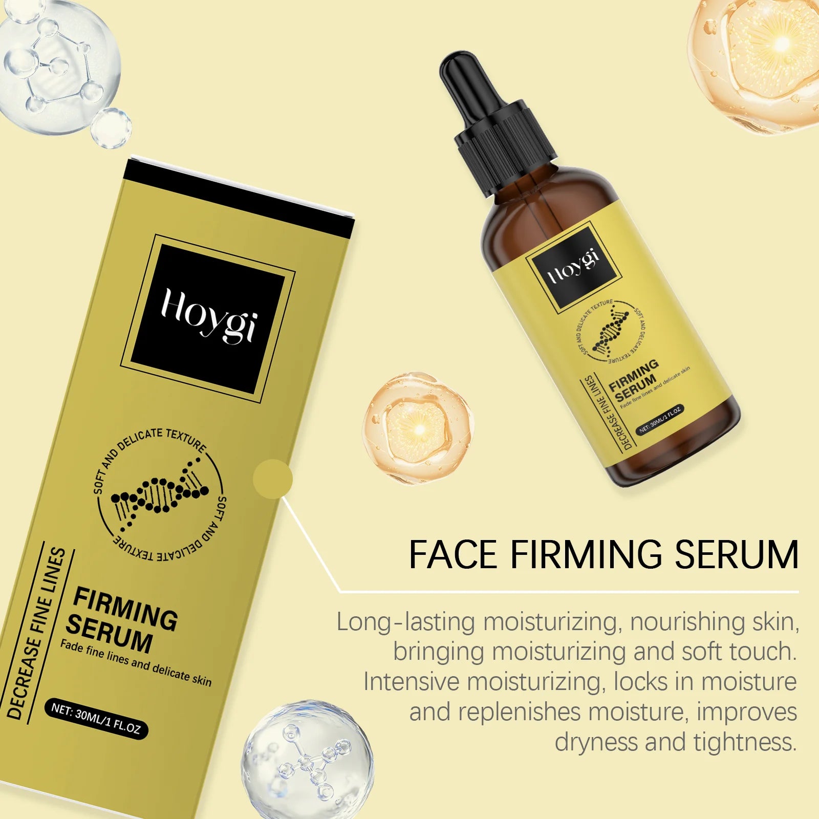 Hyaluronic Acid Wrinkle Serum Vitamin E Firming Facial Essence Repair Elasticity Reduce Dark Spot Hydrating Anti Aging Skin Care