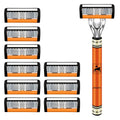 6-layer razor blade, men's stainless steel blade, classic water washed razor, sharp blade for clean shaving