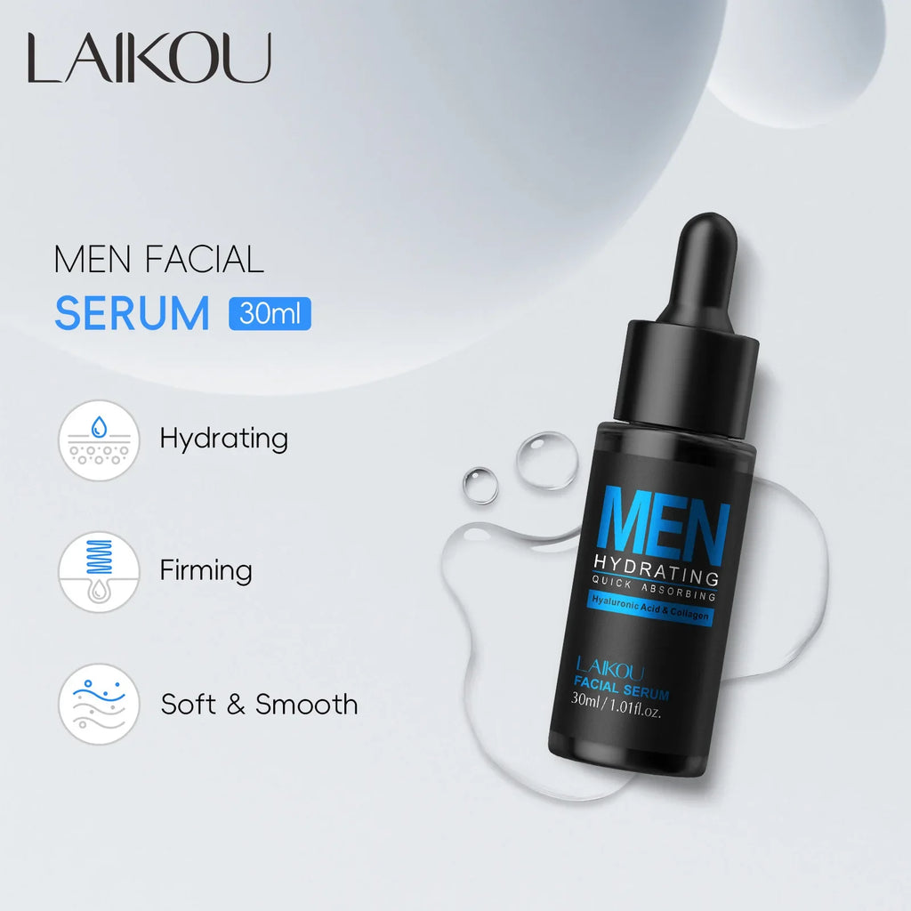 Mens 30ml Facial Serum Hydrating Oil Control Anti Aging Firming Brightens Skin Tone Hyaluronic Acid Essence Daily Skincare