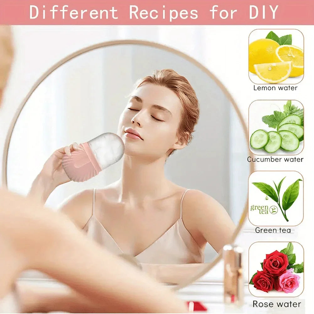 3in1 Stainless Steel Ice Face Roller & Gua Sha Facial Skincare Tool Kit Face Lifting Facial Treatment Reduce Acne Skin Care Tool