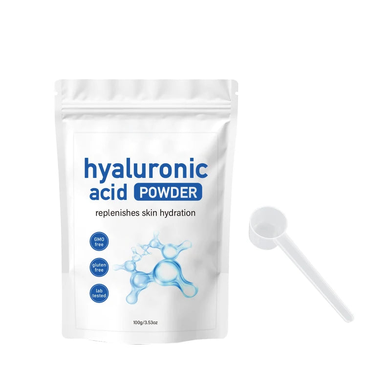 100g Hyaluronic Acid Mask Powder + Spoon Hydrating Smoothing Brighten Nourish Reduced Wrinkles Repairing Skin Barrier Face Mask